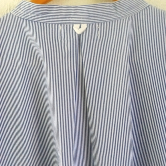 Mer Sea Coastal Blue Pin Stripe  Essential Shirt Dress | L/XL - Picture 8 of 11